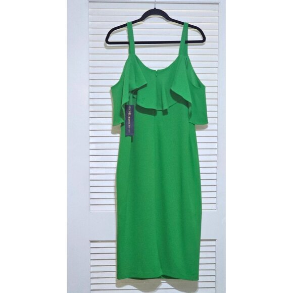 Rachel Rachel Roy Women's Green Marcella Drapey  Sheath Dress Size XL 2441 - Picture 14 of 16